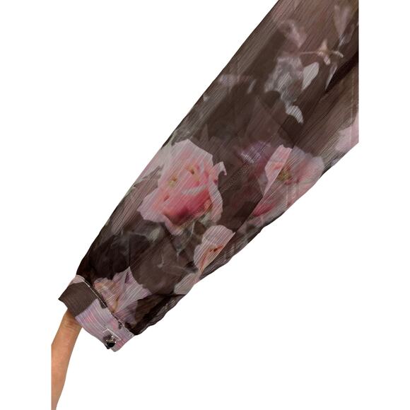 Guess dress Veronica sheer floral Chiffon - Picture 3 of 5